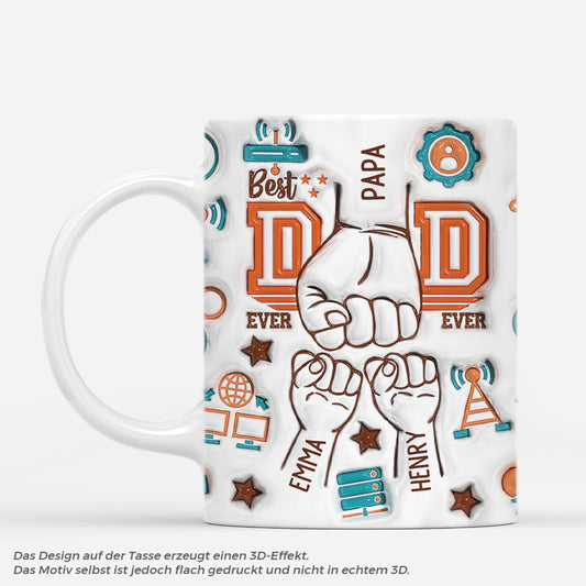 4896MGE1 3d druck effekt bester papa ever personalisierte tasse papa_ 4896MT65B