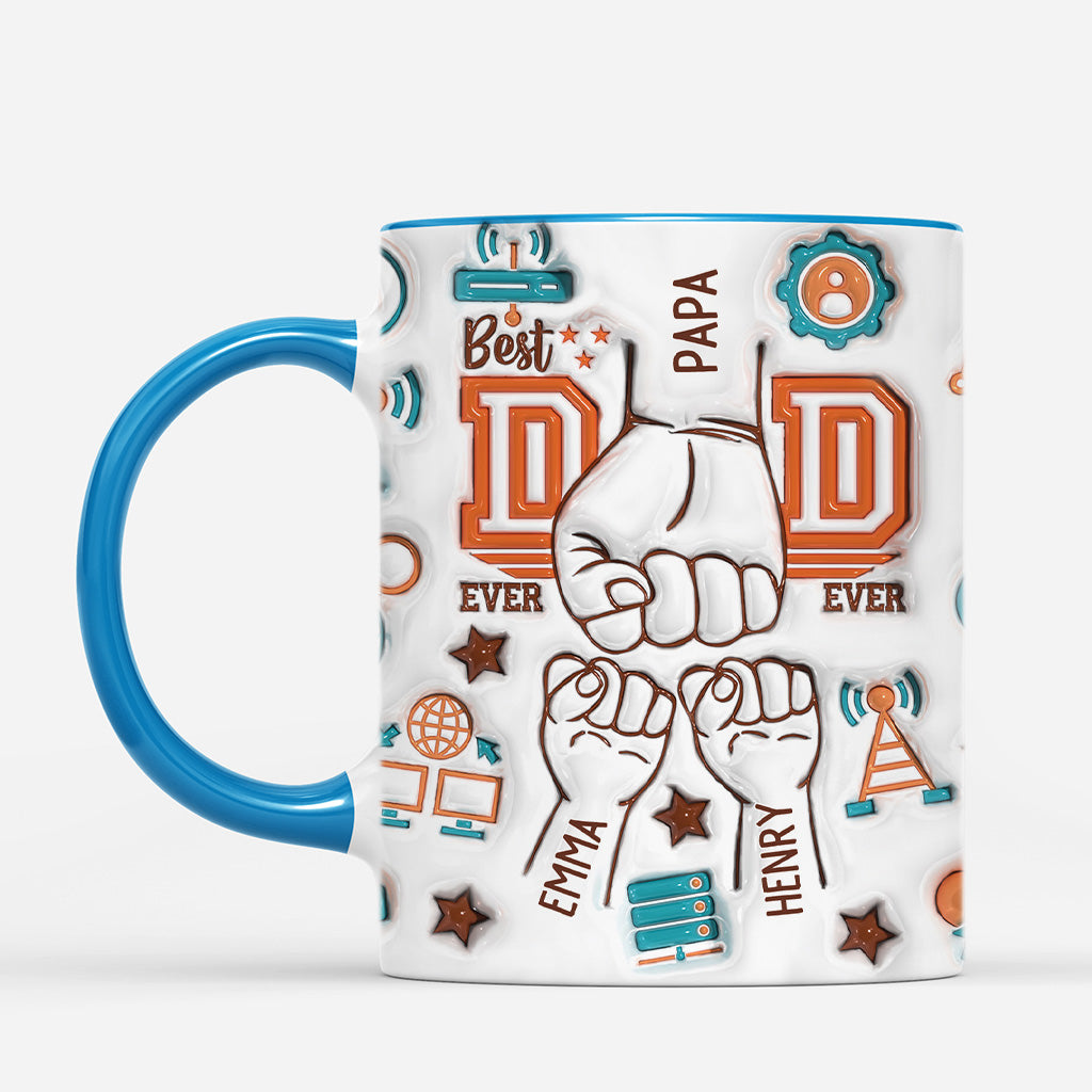 4896MGE2 3d druck effekt bester papa ever personalisierte tasse papa_ 4896MT65B