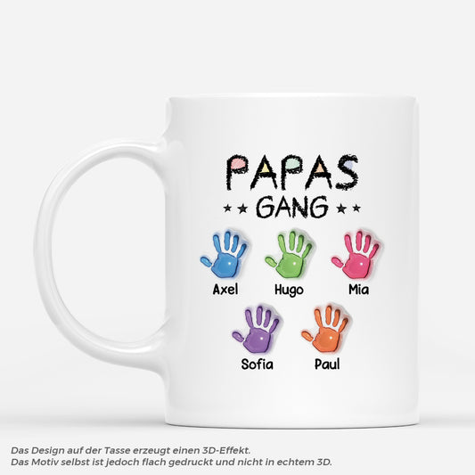 4897MGE1 3d druck effekt papas gang handabdruck personalisierte tasse papa 4897M8Q5B