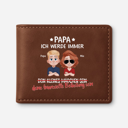 4902JGE1 ich werde immer  erwachsene kinder geldborse herren personalisiert papa_ 4902JTQ0B