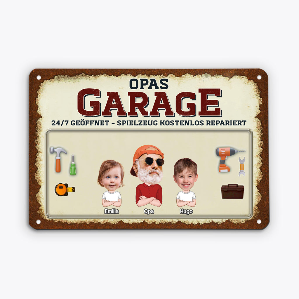 4938EGE2 papas garage chibi lustiges turschild personalisiert_ papa 4938E5Y0B