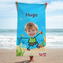 4956BGE2 kinder personalisiertes strandtuch_ kinder mit gesicht 4956B6MAK