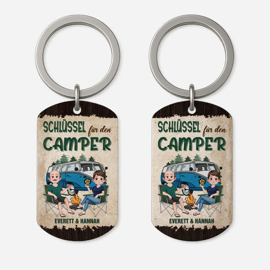 4989JGE1 schlussel fur den camper cartoon aluminium schlusselanhanger personalisiert paar_ 4989JKQMG