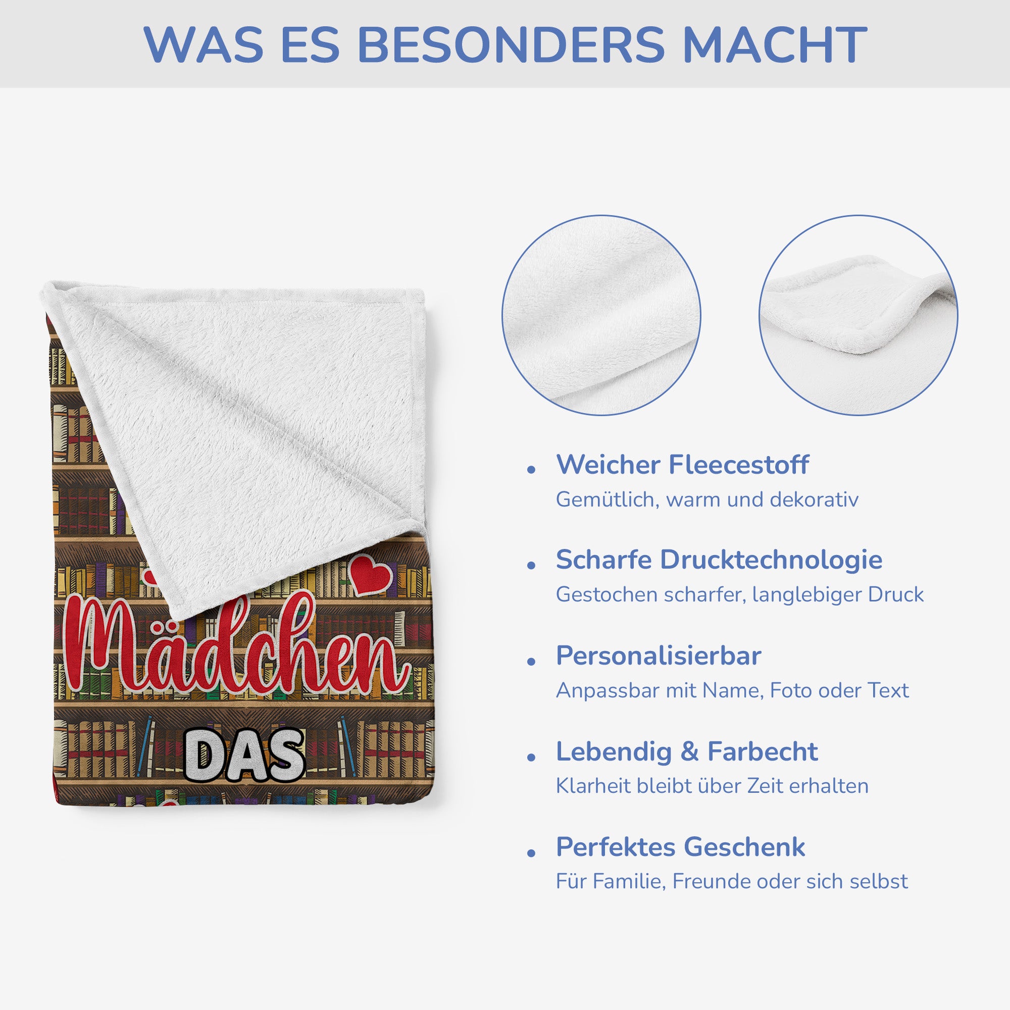 5002BGE4 ein madchen das bucher liebt kuscheldecke personalisiert_ damen 5002B