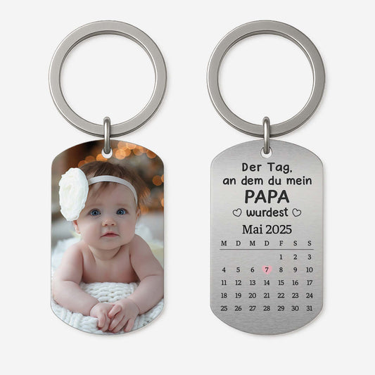 5011JGE1 als du mama papa wurdest aluminium schlusselanhanger personalisiert mit foto baby 5011JKLTB