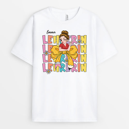 5020AGE1 trendige lehrerin personalisiertes lehrerin t shirt_ 5020A