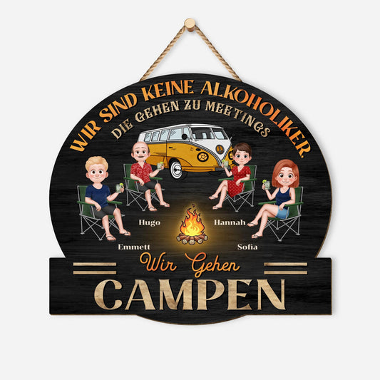 5034QGE1 freunde camping und alkohol lustiges holzschild personalisiert_ freunde 5034QKHAF
