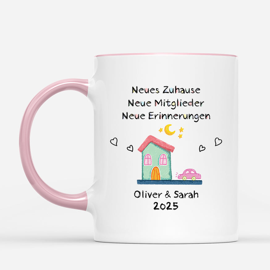 5038MGE2 neues zuhause neue mitglieder neue erinnerungen farbe paar tassen personalisiert zum einzug 5038MTLNG