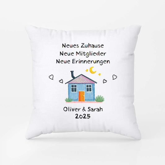 5038PGE1 neues zuhause neue mitglieder neue erinnerungen farbe kissen personalisiert paar zum einzug 5038PTLNG
