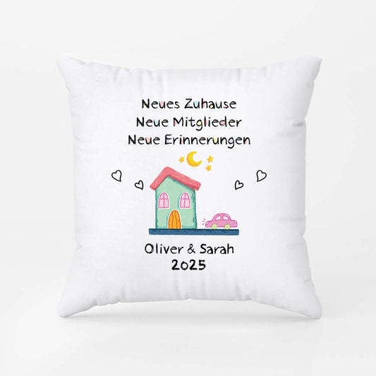 5038PGE2 neues zuhause neue mitglieder neue erinnerungen farbe kissen personalisiert paar zum einzug 5038PTLNG