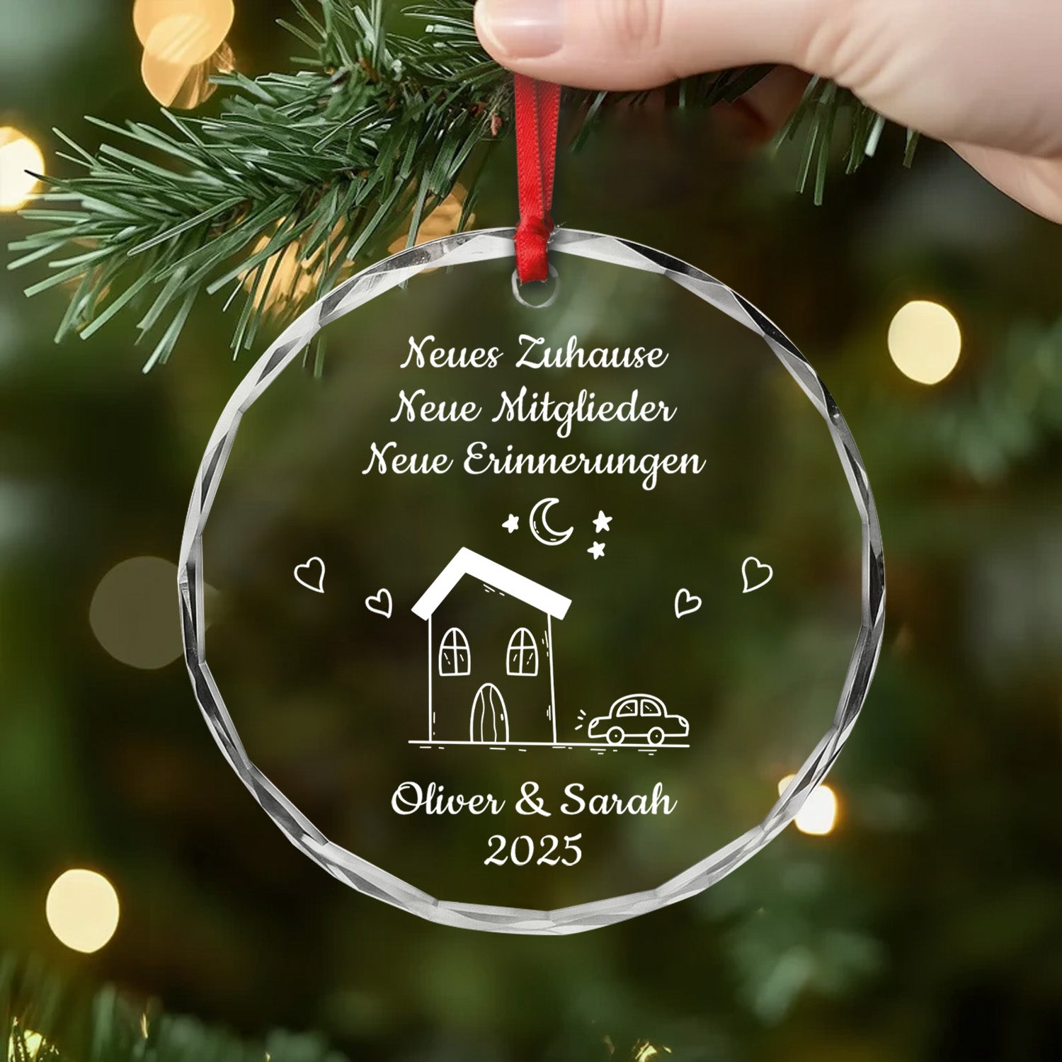 5039OGE2 personalisierte glas ornament neues zuhause neue mitglieder neue erinnerungen 5039OTMNG