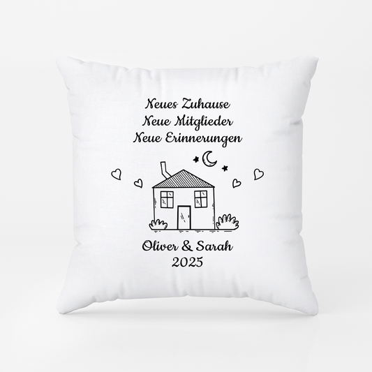 5039PGE1 neues zuhause spruch personalisierte kissen mit namen_ paar 5039P