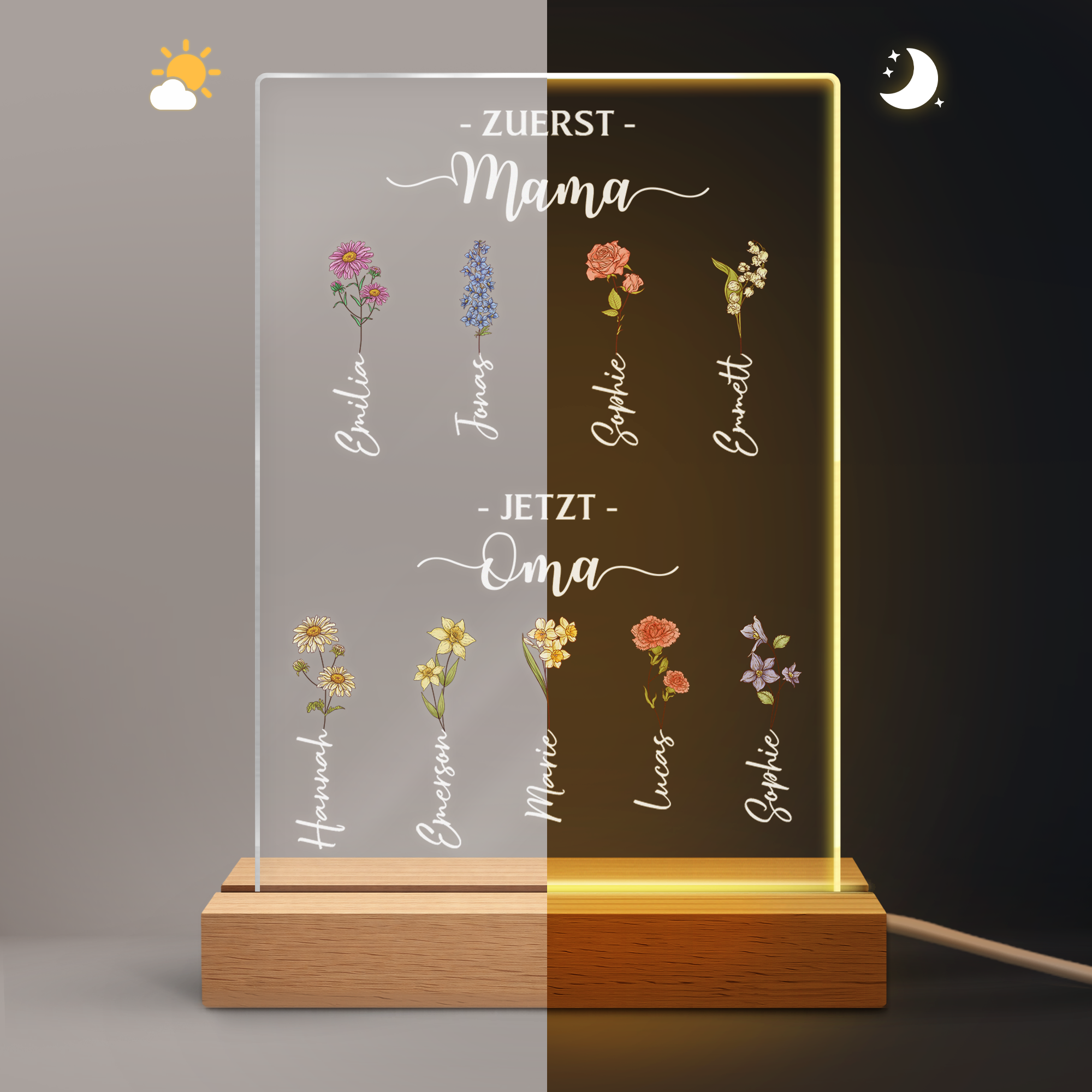 5040LGE5 erst mama jetzt oma personalisiertes geschenk  nachtlicht_ 5040lttna