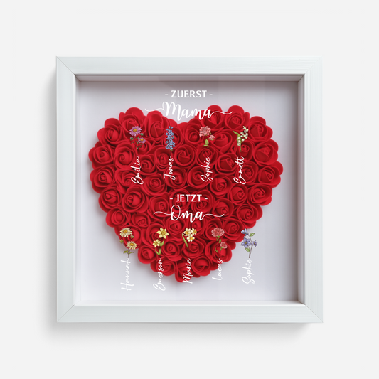 5040OGE1 zuerst mama jetzt oma blumen 3d bilderrahmen personalisiert_ oma 5040OTNNA