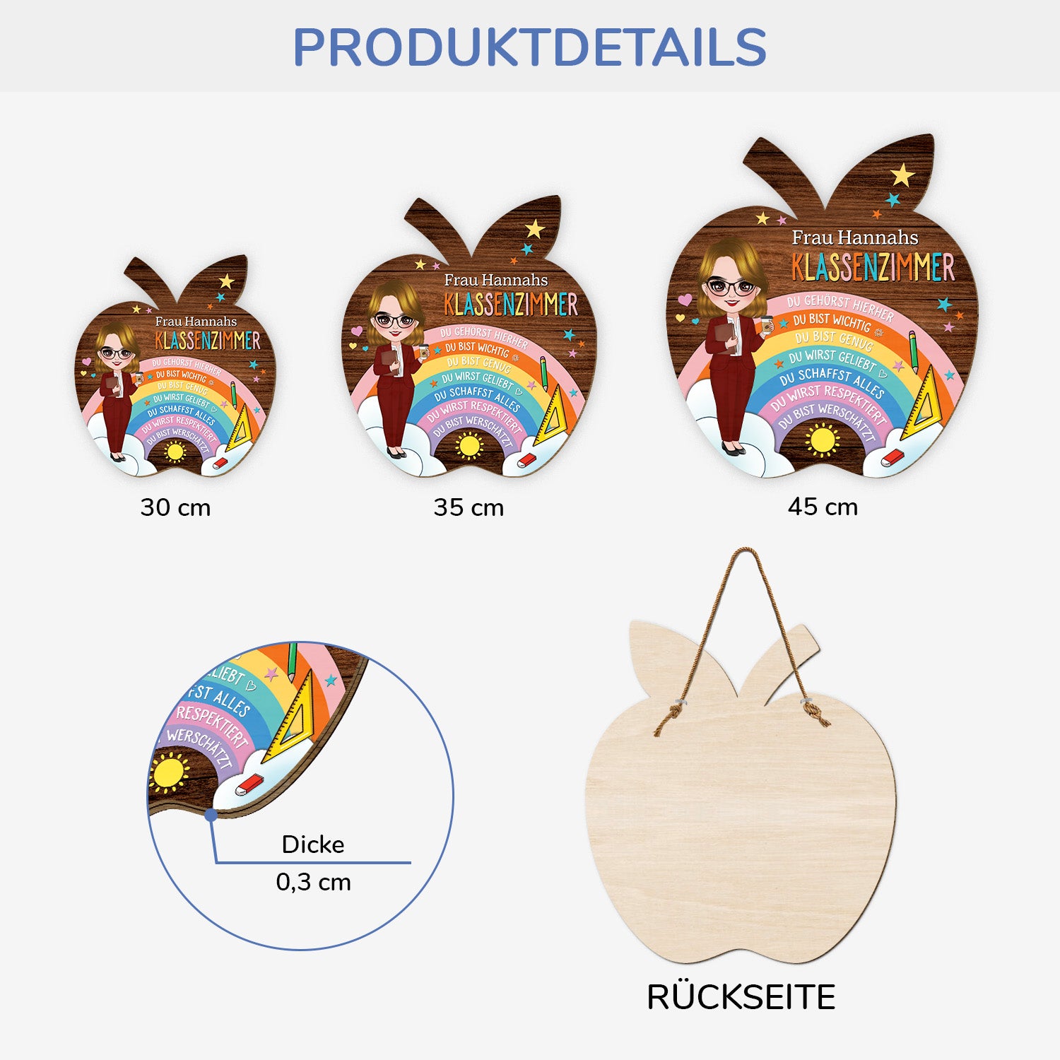 5053QGE3 klassenzimmer holzschild personalisiert_ lehrer_in_ 5053QT6MT