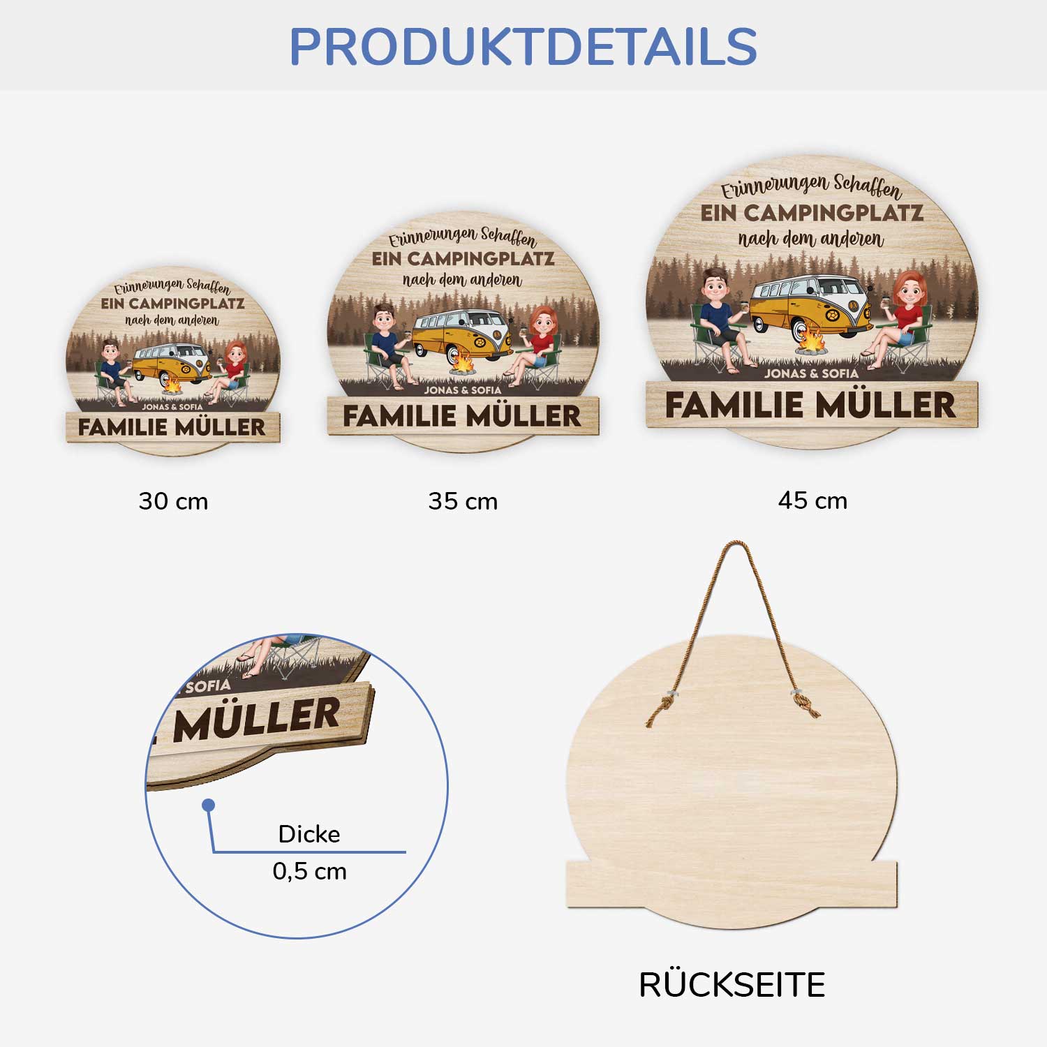 5055QGE3 erinnerungen schaffen turschild holz personalisiert_ paar camping 5055QTGAG
