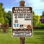 5070QGE2 betreten verboten lustiges holzschild personalisiert_ hunde 5070QKQAC