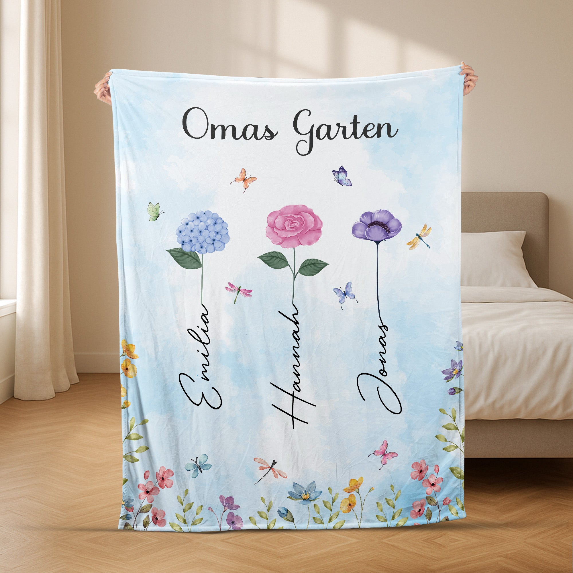 5076BGE2 mamas garten blumen kuscheldecke personalisiert_ mama 5076B3KTA
