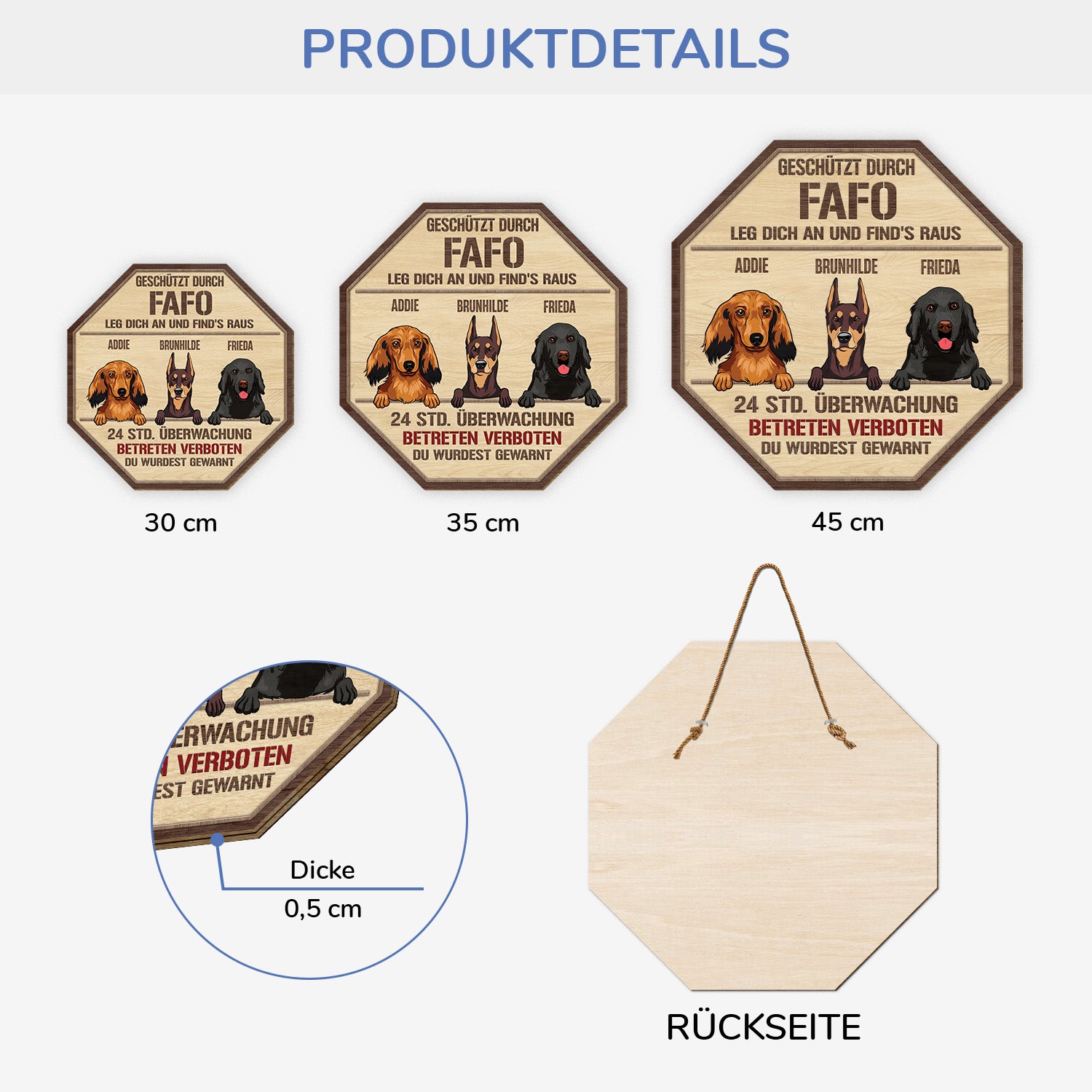 5087QGE3 betreten verboten holzschild personalisiert_ hunde 5087QKYMC