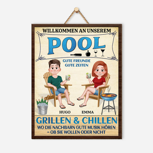 5088QGE1 grillen chillen holzschild personalisiert_ paar 5088QKMMG