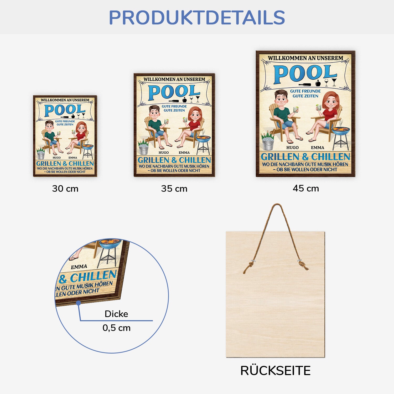 5088QGE3 grillen chillen holzschild personalisiert_ paar 5088QKMMG