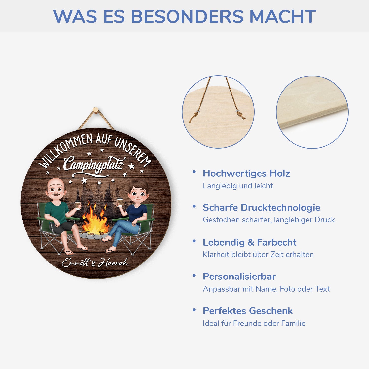 5089QGE4 willkommen auf unserem campingplatz holzschild personalisiert_ paar 5089Q8QMG