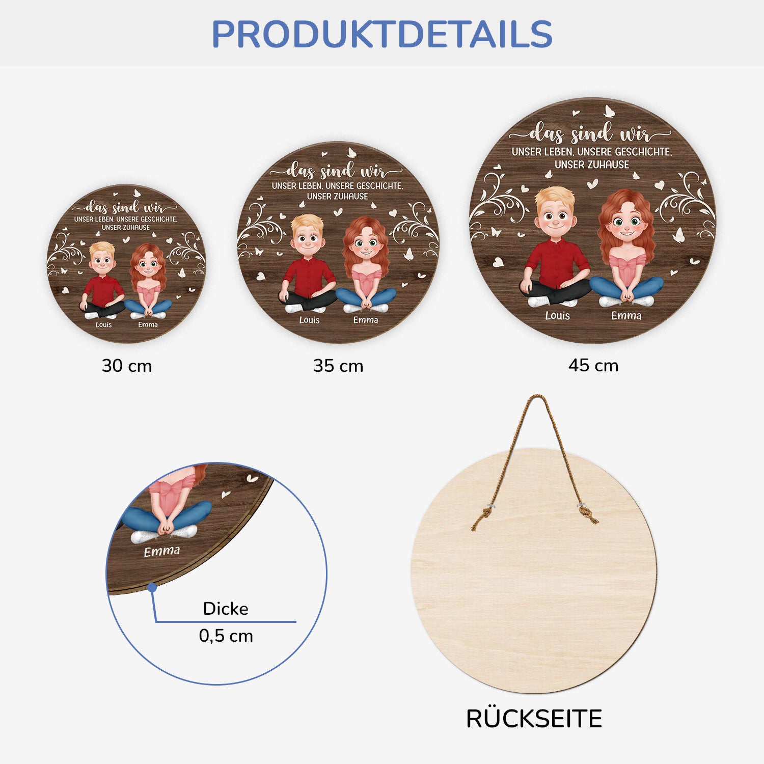 5091QGE3 unser leben unsere geschichte unser zuhause holzschild personalisiert_ paar 5091Q86NG