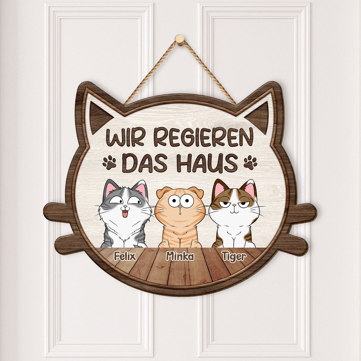 5094QGE2 wir regieren das haus holzschild personalisiert_ katzen 5094Q8ITD