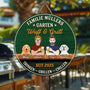 5095QGE2 wuff grill holzschild personalisiert_ hunde paar 5095Q3HMC