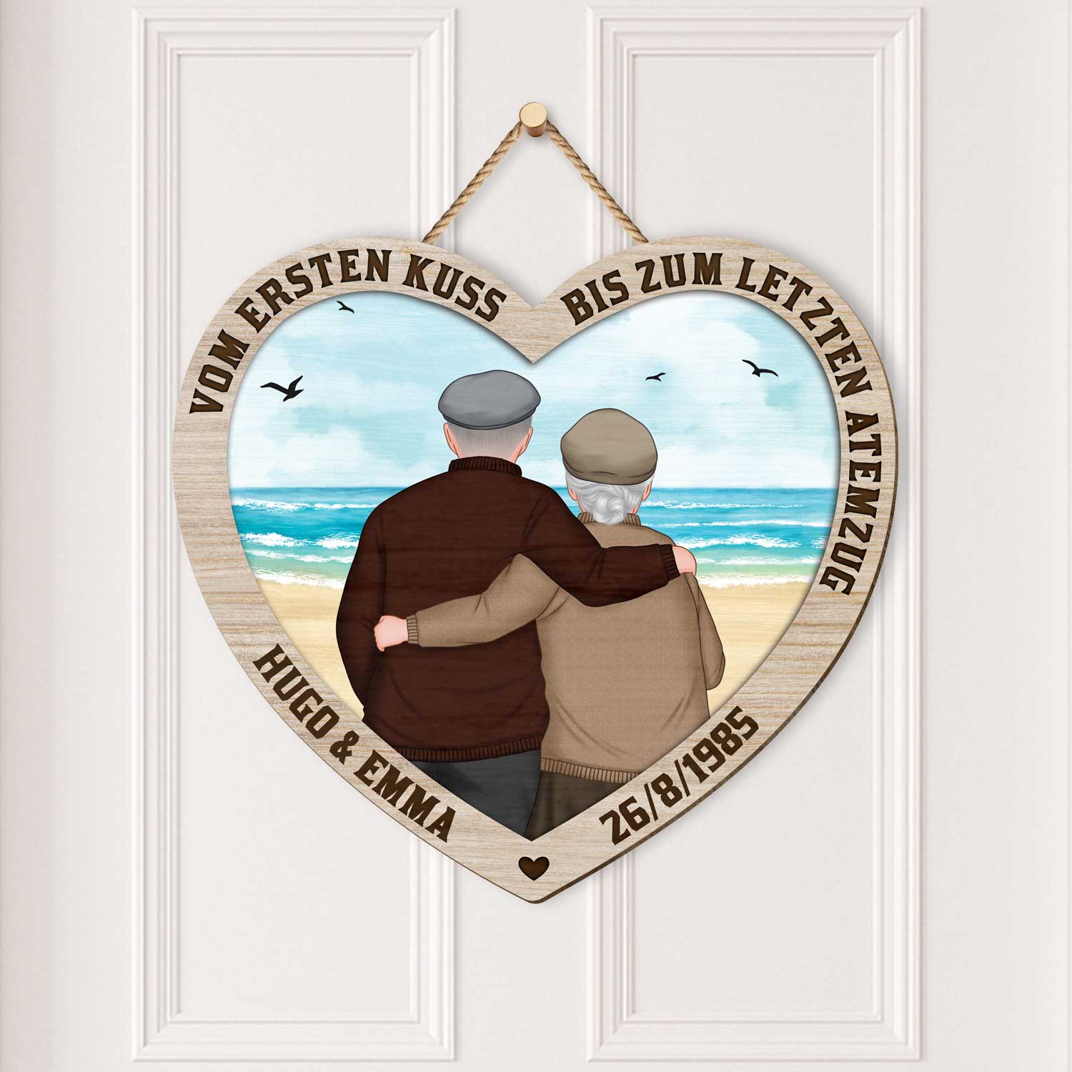 5096QGE2 vom ersten kuss bis zum letzten atemzug holzschild personalisiert paar 5096Q3LAG