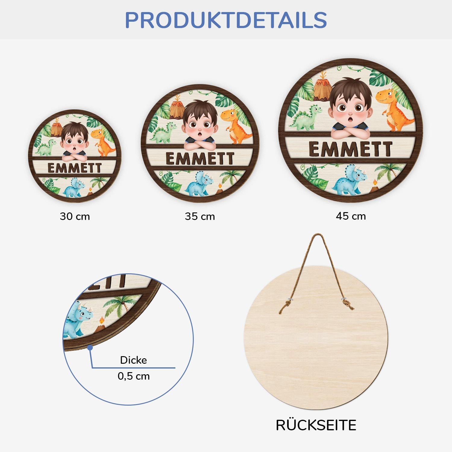 5098QGE3 dinosaurier holzschild personalisiert_ kinder 5098QKLAK