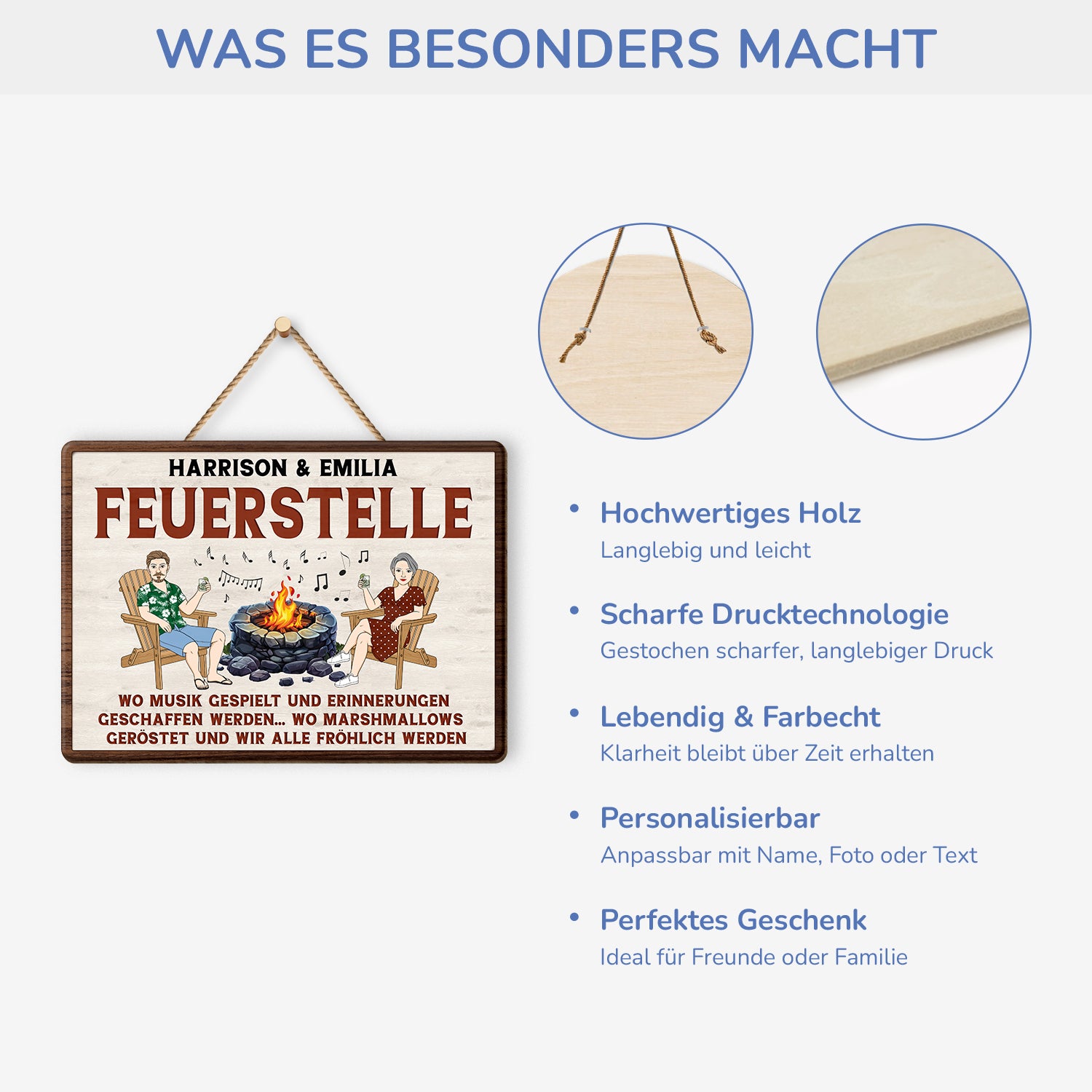 5101QGE4 feuerstelle holzschild personalisiert_ paar 5101QK6NG