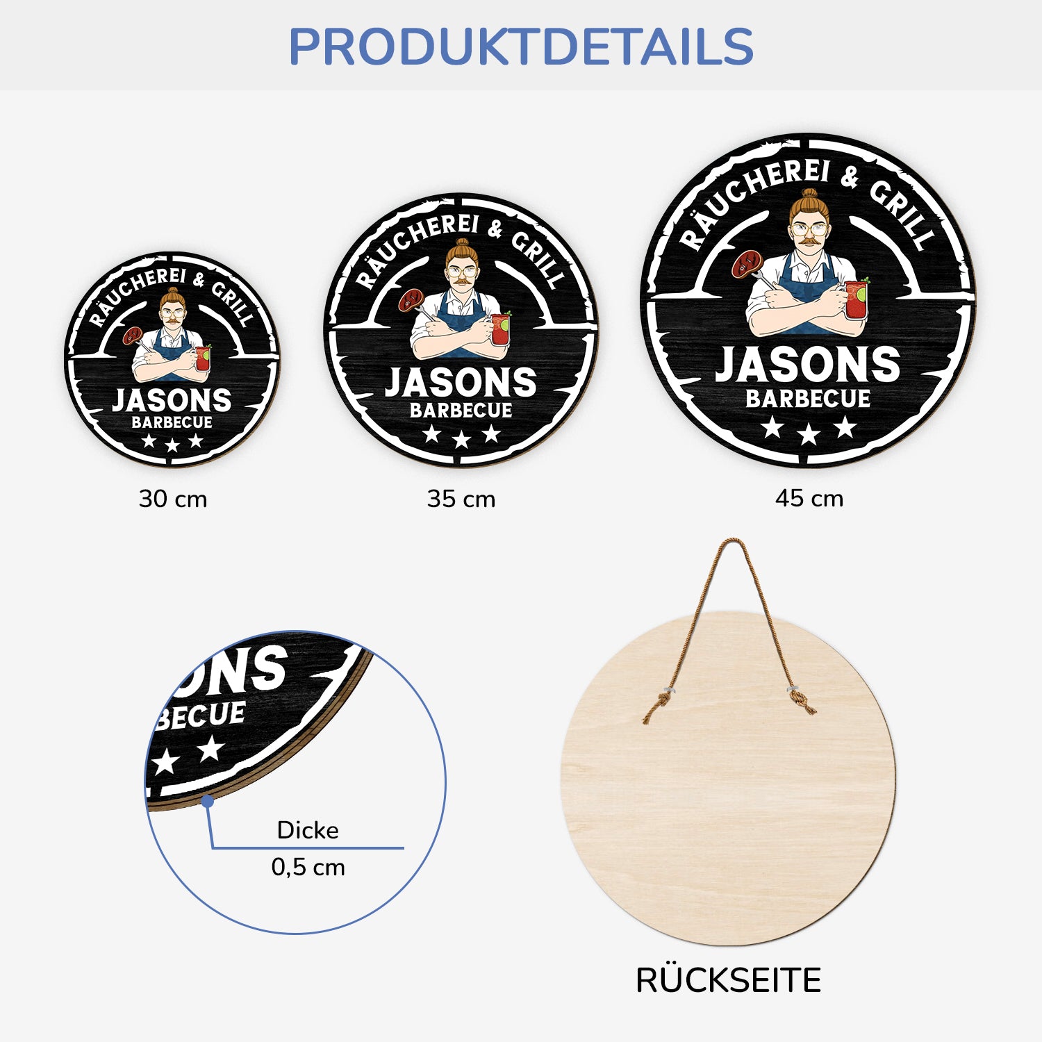 5103QGE3 raucherei grill holzschild personalisiert_ herren 5103Q