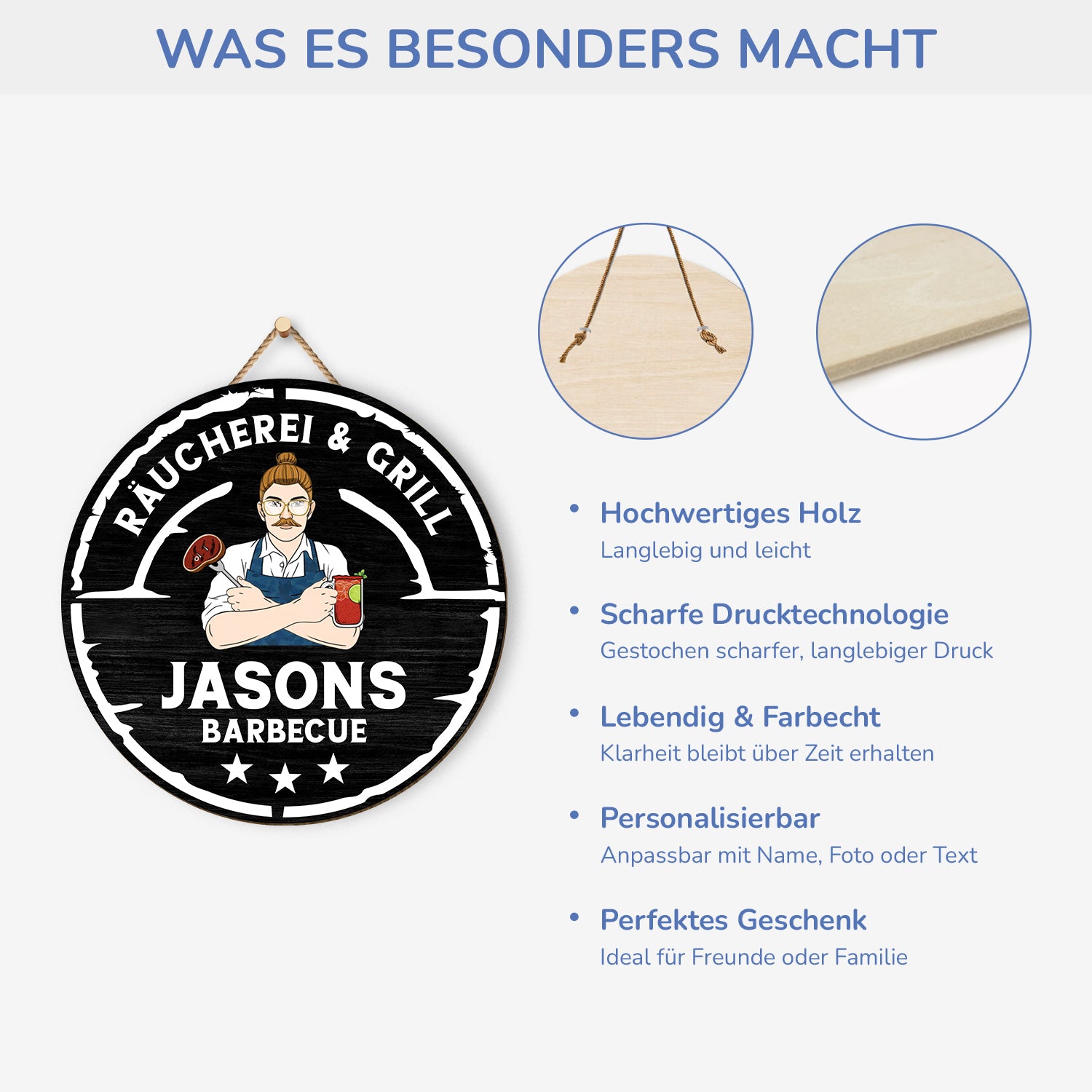 5103QGE4 raucherei grill holzschild personalisiert_ herren 5103Q