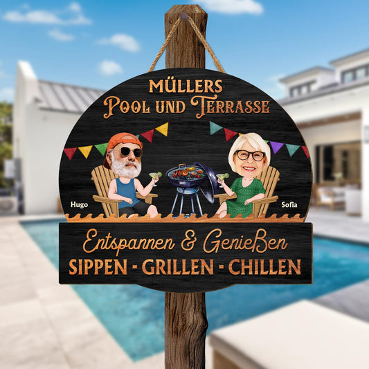 5109QGE2 sippen grillen chillen holzschild personalisiert paar 5109Q6MAI