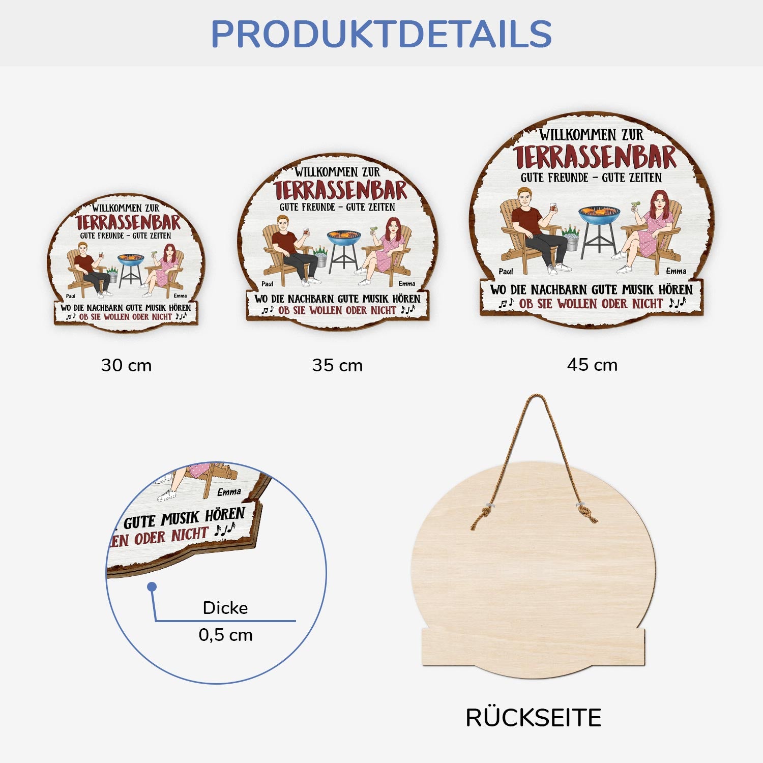 5111QGE3 gute freunde gute zeiten holzschild personalisiert paar 5111Q6KAI