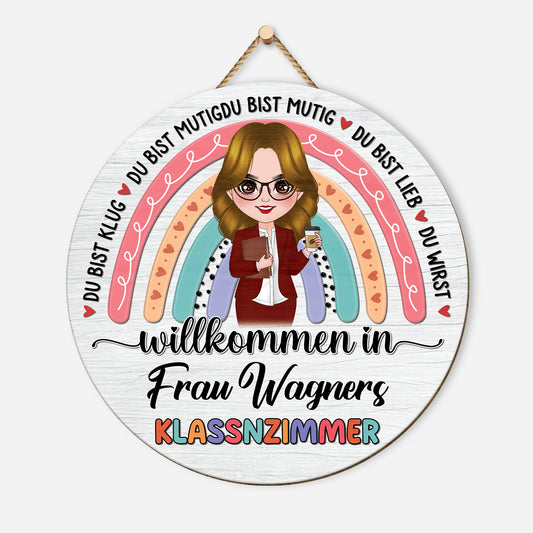 5114QGE1 klassenzimmer holzschild personalisiert lehrer lehrerin 5114Q66MI