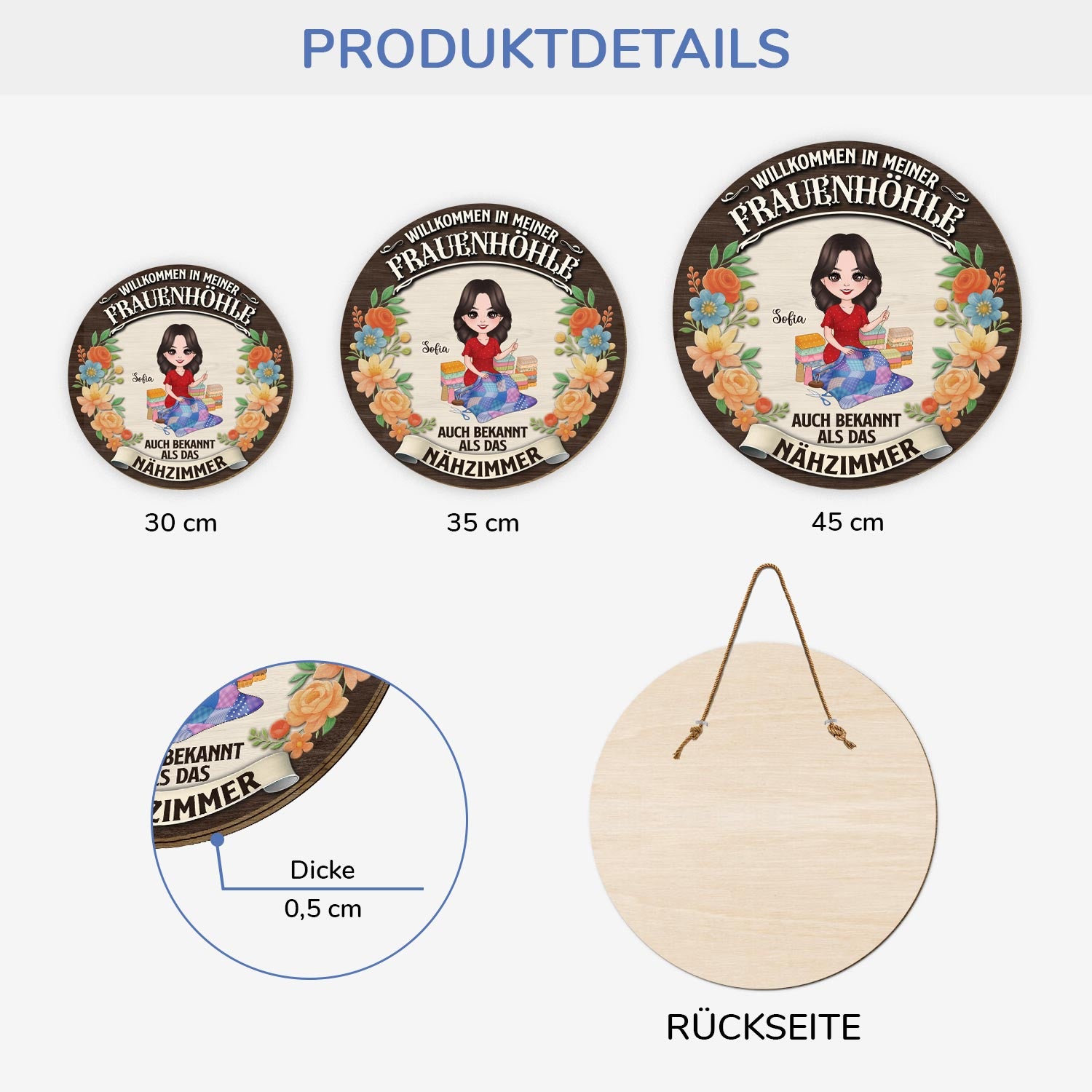 5120QGE3 willkommen in meiner frauenhohle holzschild personalisiert_ frauen nahen 5120Q