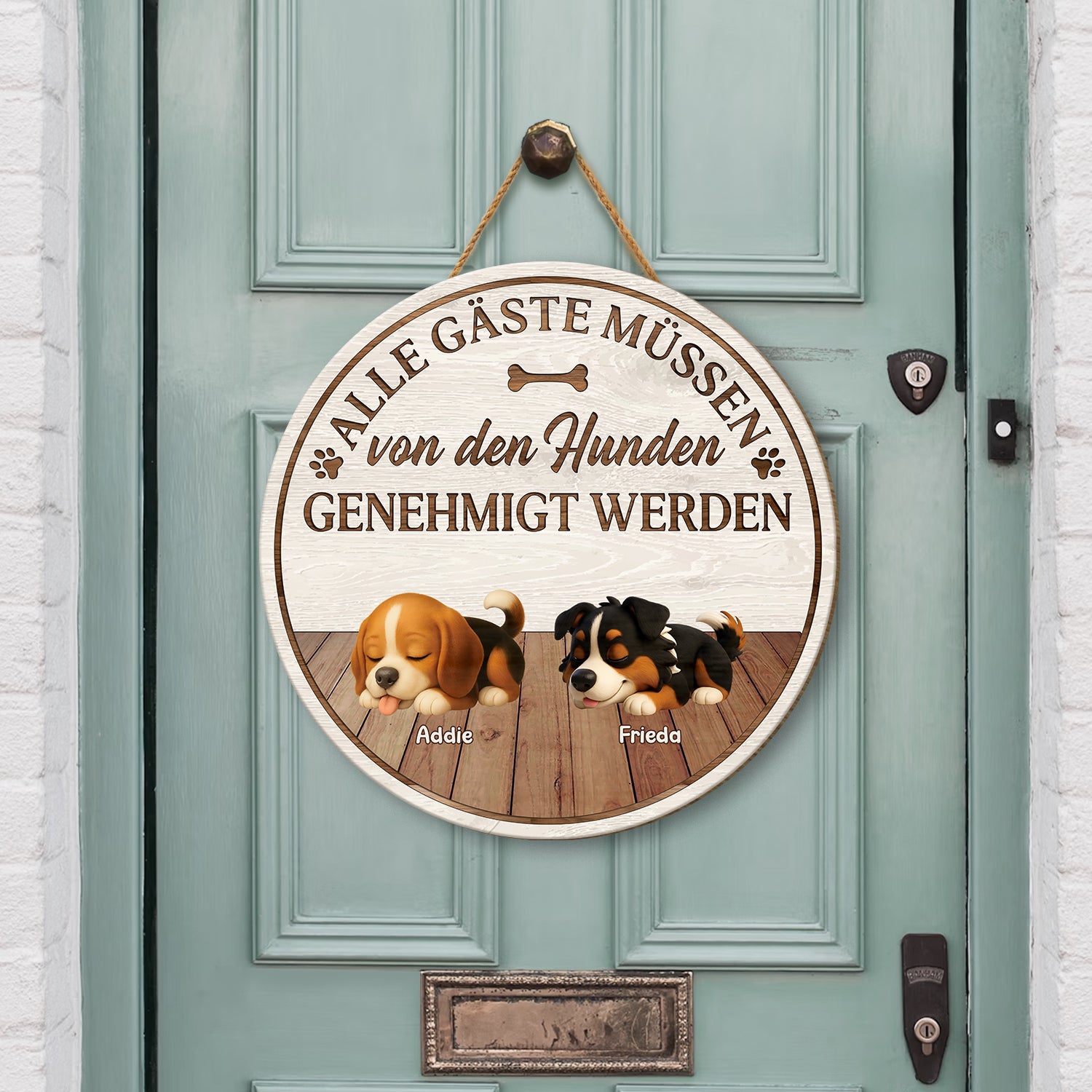 5125QGE2 alle gaste mussen vom hund genehmigt werden lustiges holzschild personalisiert_ hunde 5125Q3GNC