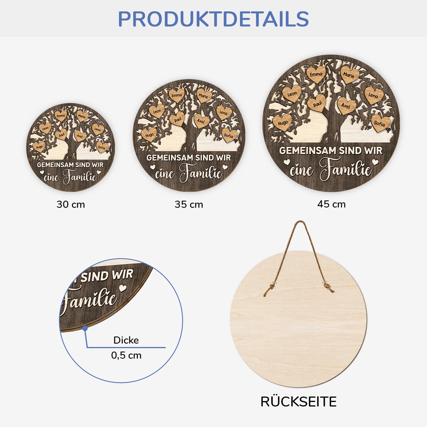 5128QGE3 familie das sind wir_ holzschild personalisiert_ familie 5128Q3TTI