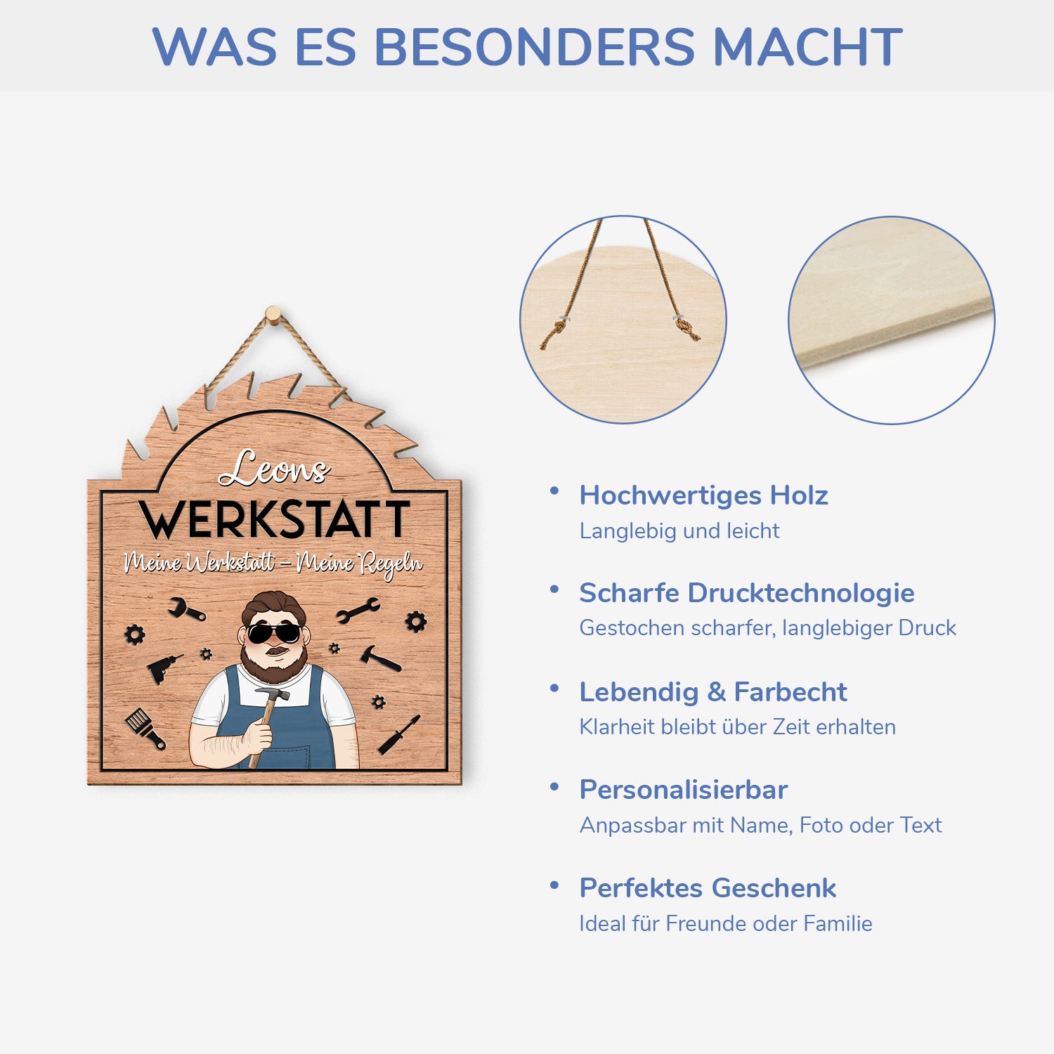 5129QGE4 papas werkstatt lustiges holzschild personalisiert_ papa 5129QTMTB