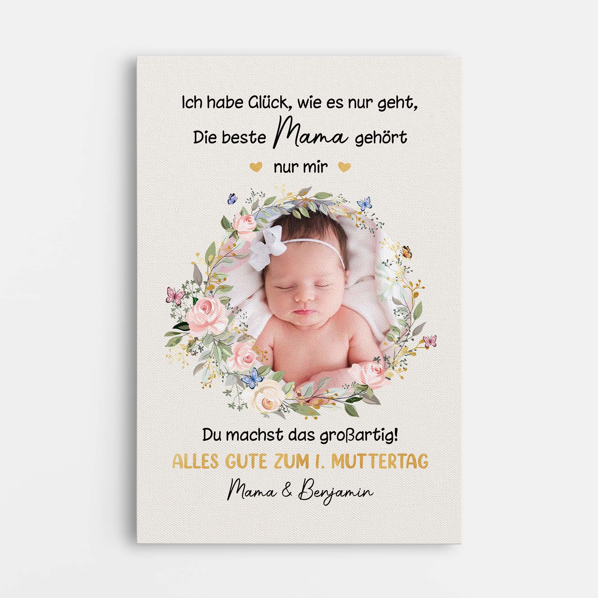 5139CGE1 alles gute zum ersten muttertag spruche_ perrsonalisierte leinwand mama mit foto 5139C8UAA