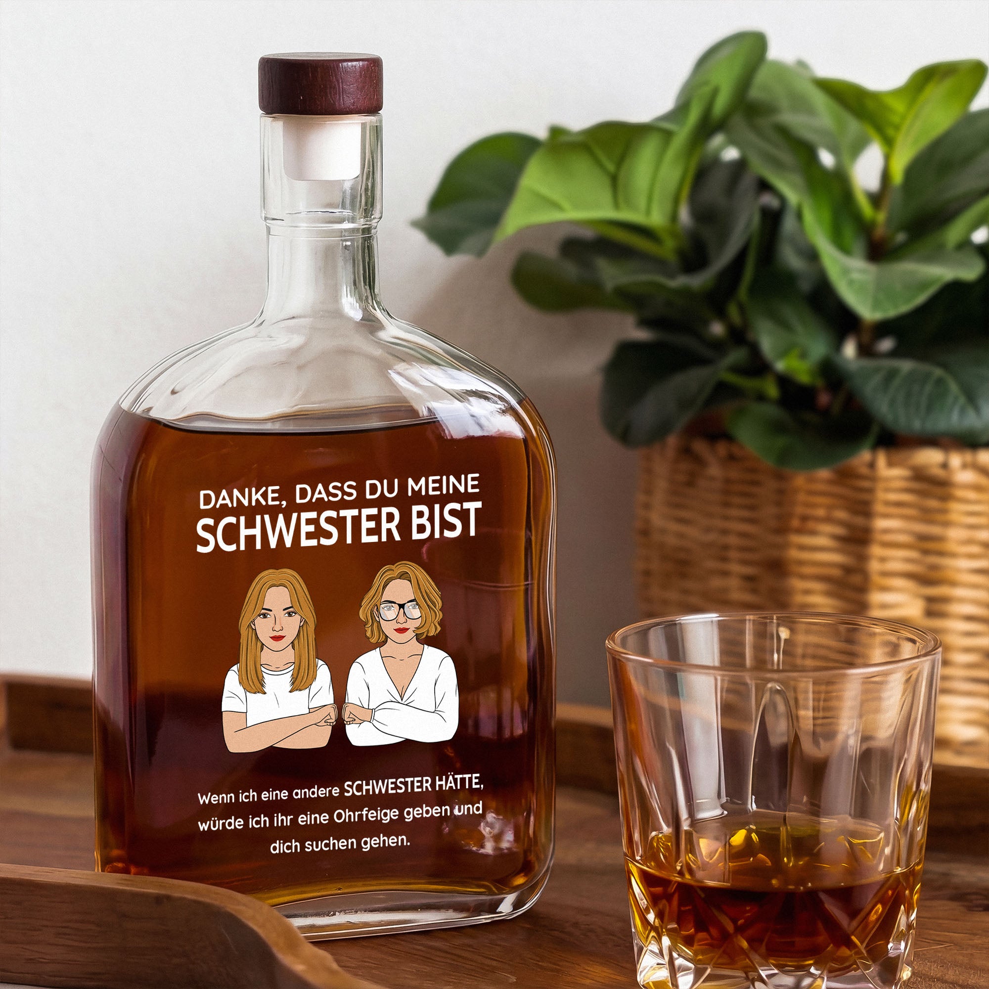 5145AGE1 danke dass du mein bruder bist personalisiertes geschenk  whiskyflasche bruder schwester 5145aisv0b_1