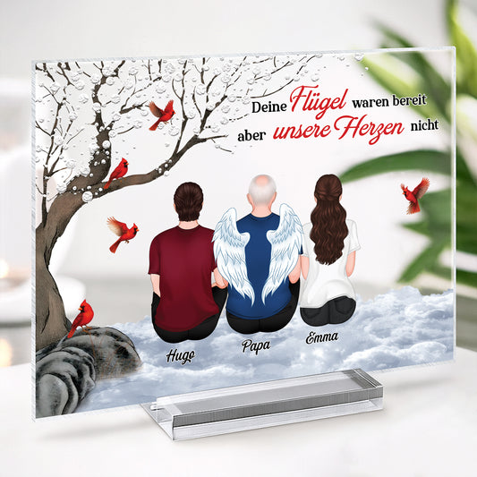 5147RGE2 deine flugel waren bereit personalisierte acryl plakette frauen zur erinnerung 5147R36ZA