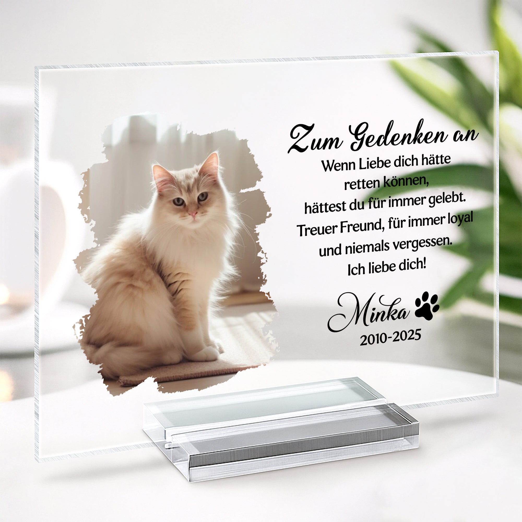 5148RGE2 zum gedenken an personalisierte acryl plakette mit stander hund zur erinnerung foto 5148R8QNC