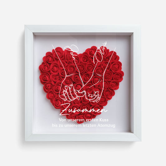 5150OGE1 vom ersten kuss bis zum letzten atemzug personalisierte paar geschenke  blumen 3d bilderrahmen 5150otvng