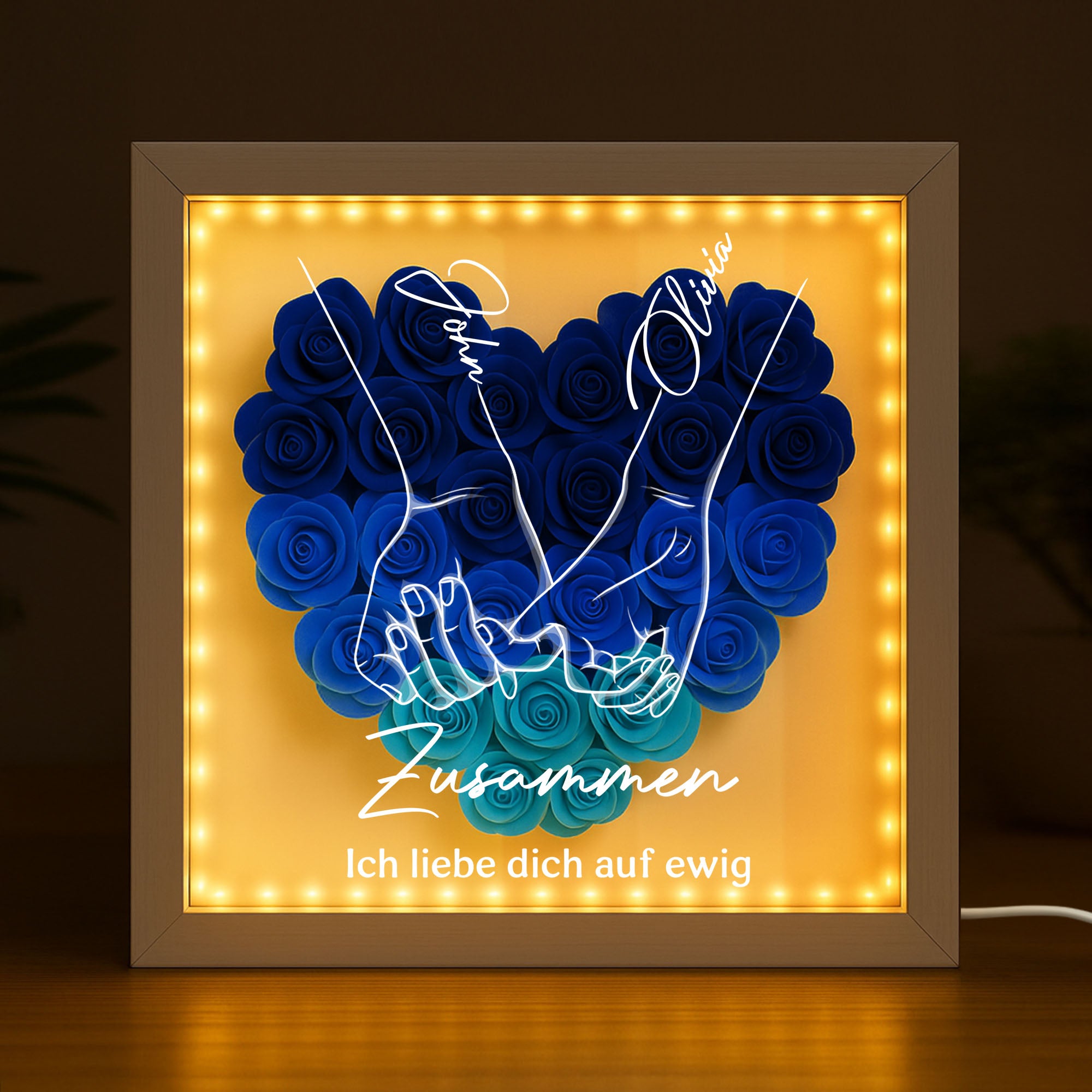 5150OGE2 vom ersten kuss bis zum letzten atemzug personalisierte paar geschenke  blumen 3d bilderrahmen 5150otvng