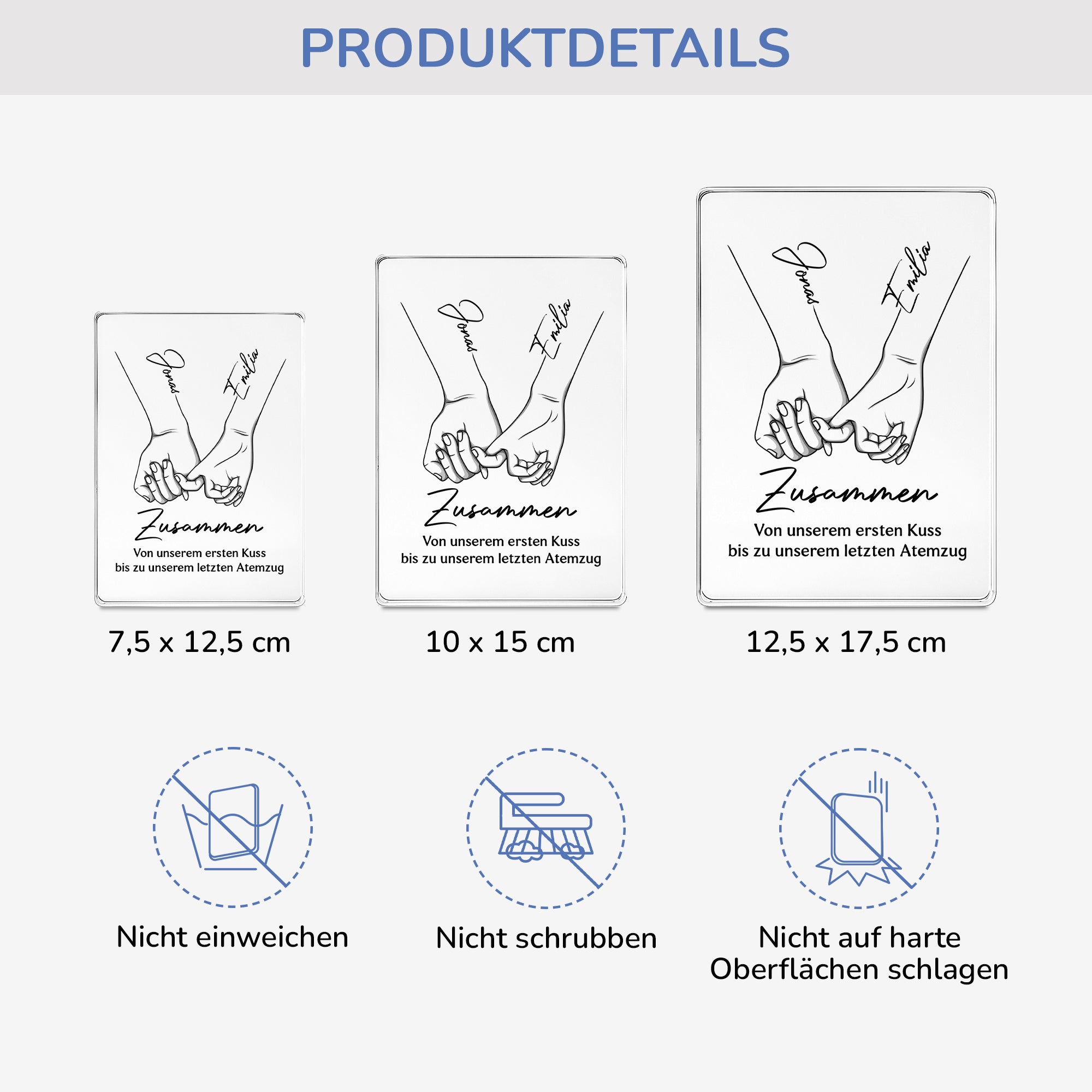5150RGE3 zusammen personalisierte acryl plakette paar 5150RTHNG