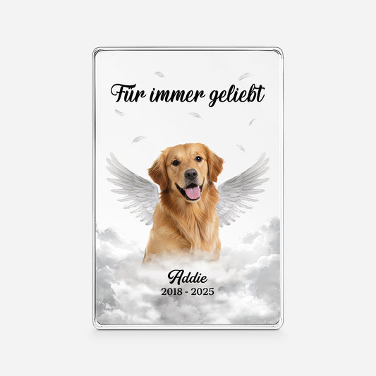 5155RGE1 fur immer geliebt personalisierte acryl plakette zur erinnerung hunde mit foto 5155R