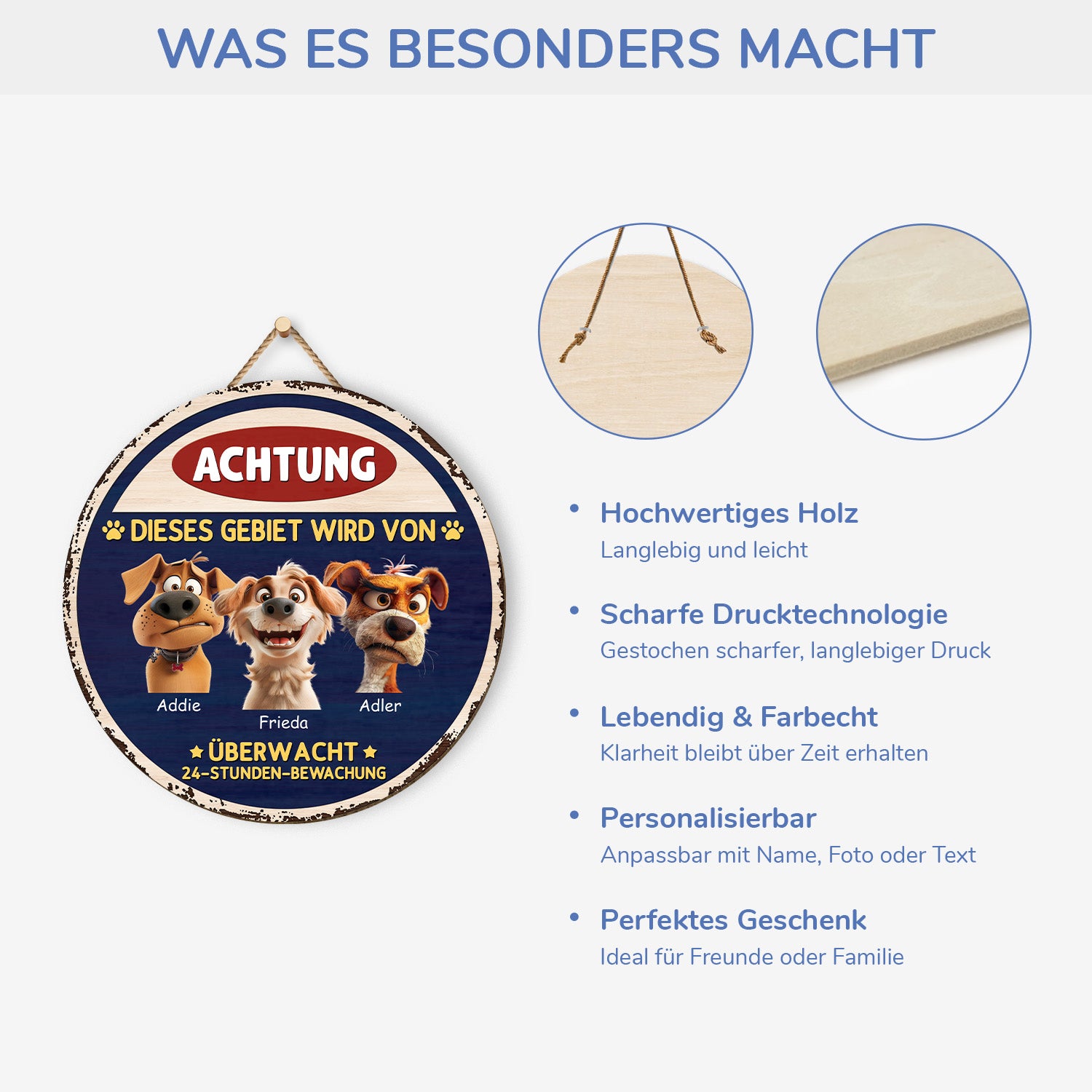 5160QGE4 bereich patrouilliert von holzschild personalisiert_ hunde 5160QKGMC